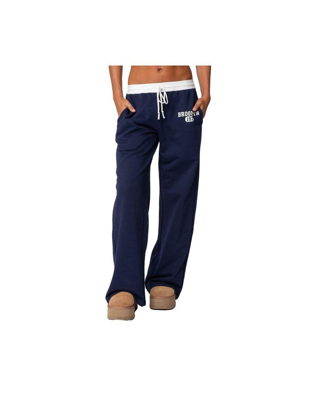 Edikted Blue Brookie Sweatpants