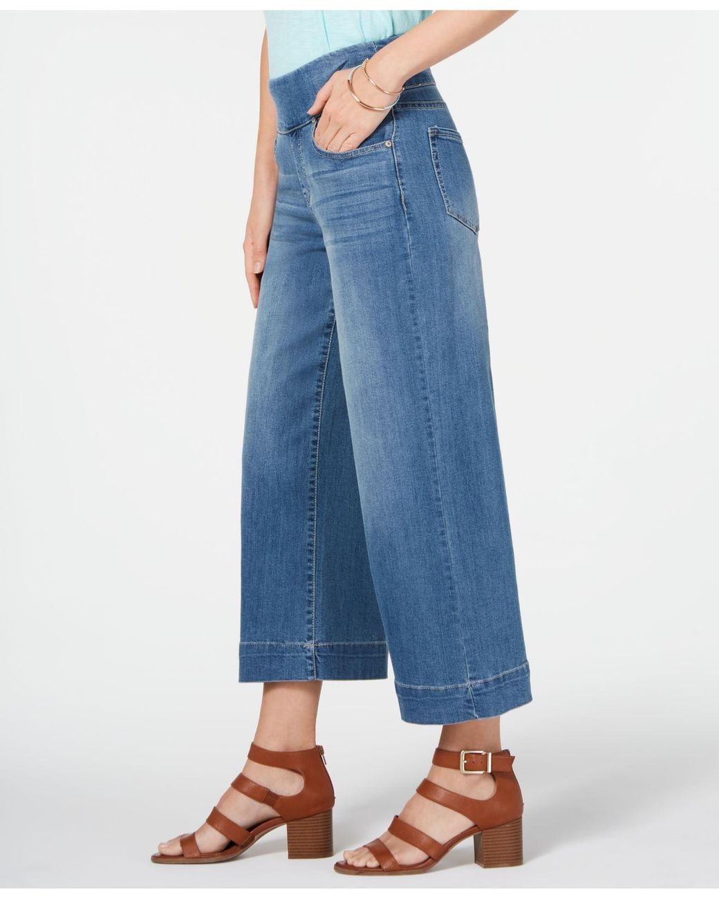 Macys wide leg cropped on sale pants