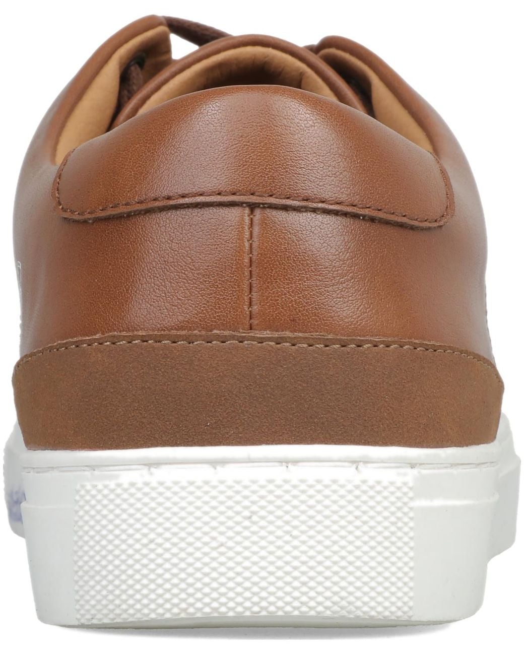 gray dress with brown boots Men's handmade brown leather sneaker main image 1