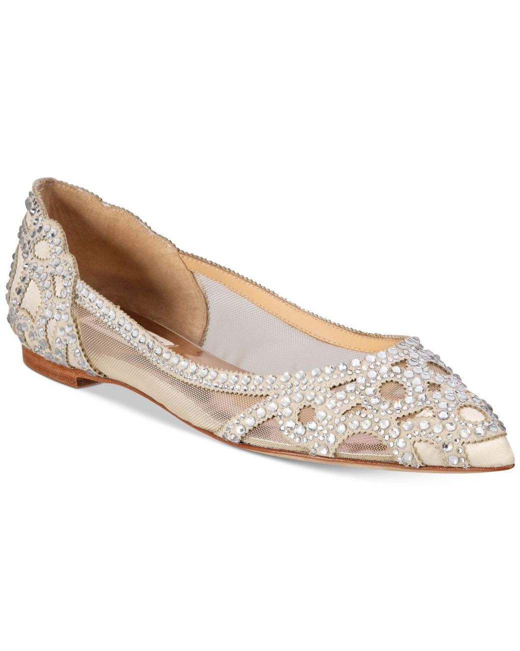 collection gabi embellished pointed toe flat badgley mischka
