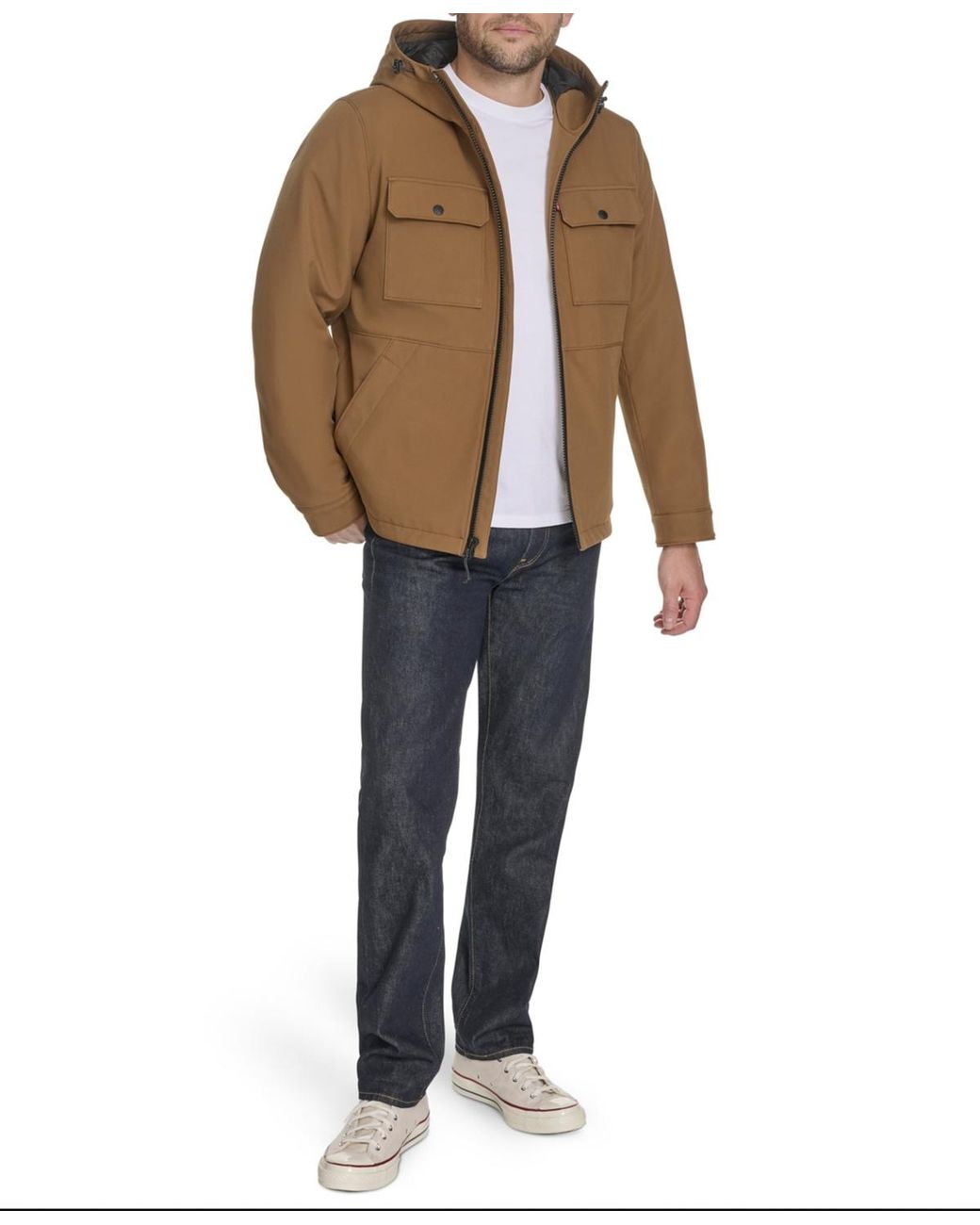 Levi's Brown Rib Stop Softshell for men