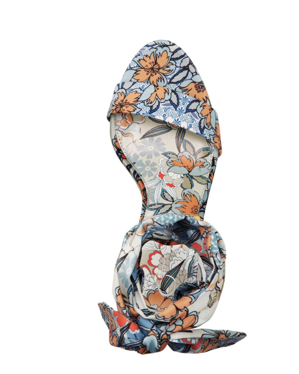 Jessica Simpson Narella Floral Ankle tie Block Heel Sandals in