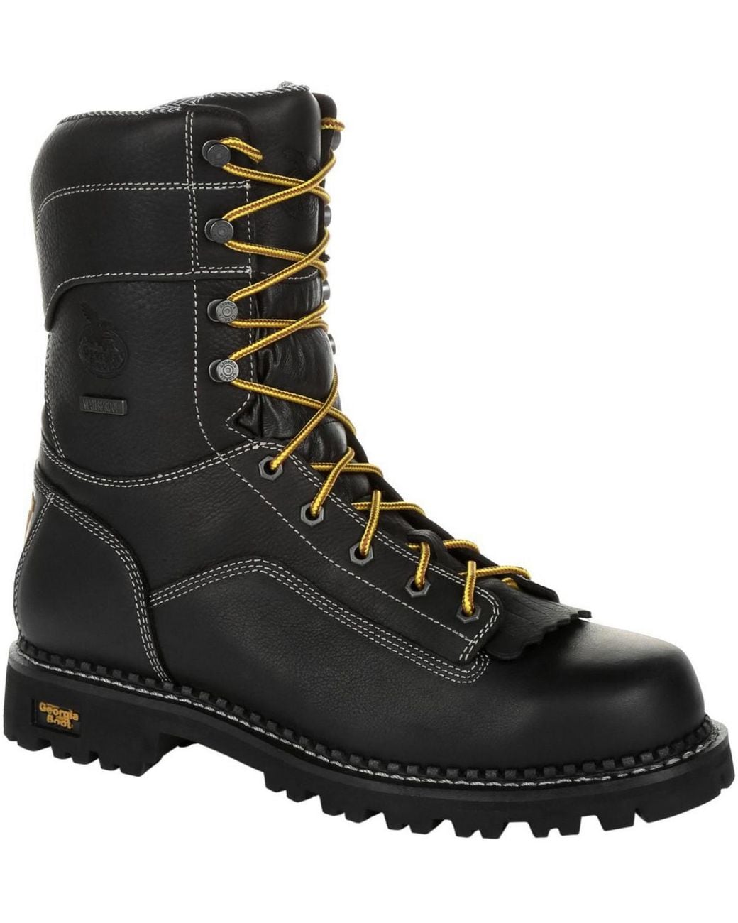 Georgia Boot Black Amp Lt Logger Composite Toe Waterproof Work Boot for men