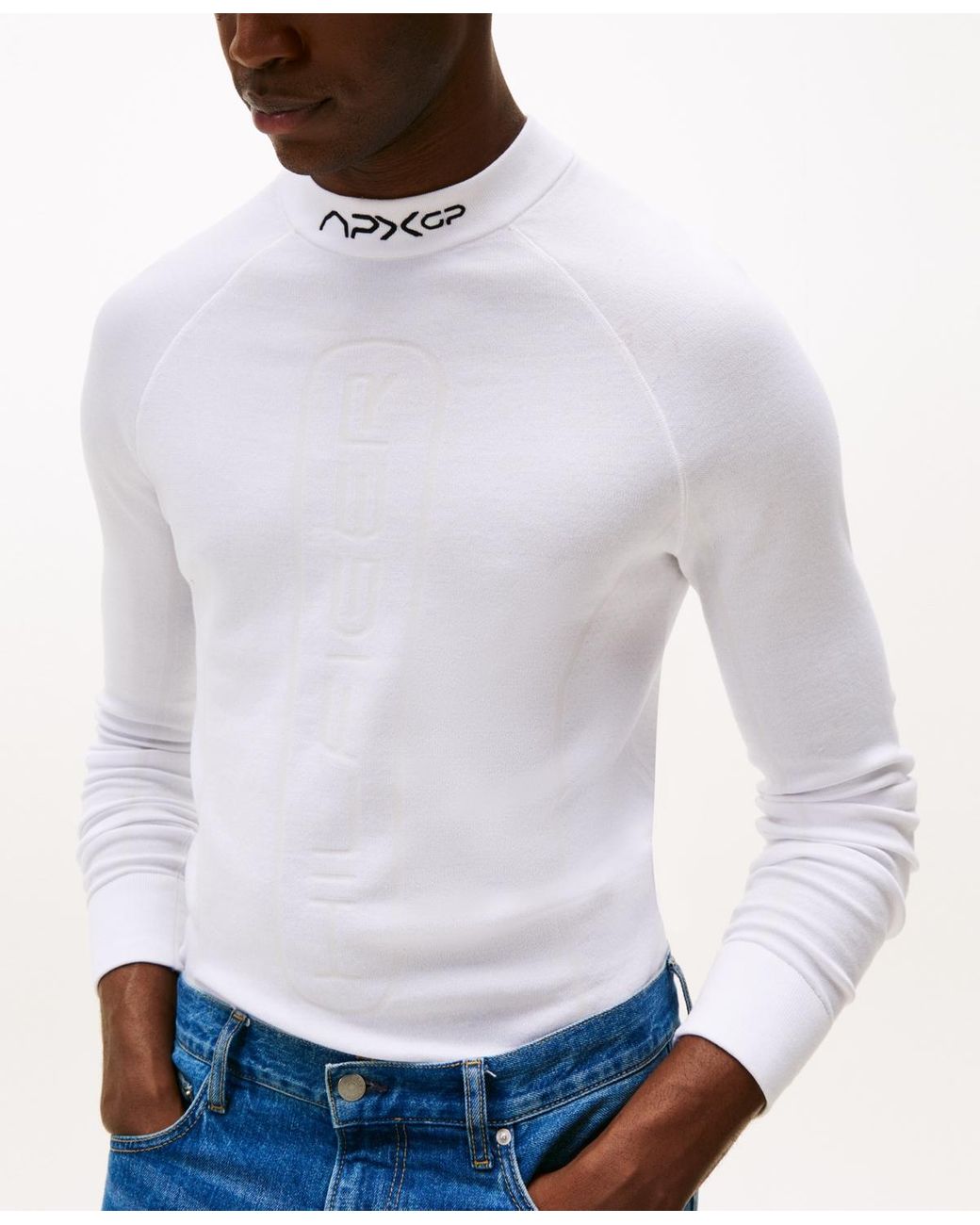メンズウェア RUFFLOG / GG MILITARY MOCK NECK WHITE HALF ZIP MOCK NECK SHIRTS – RUFFLOG