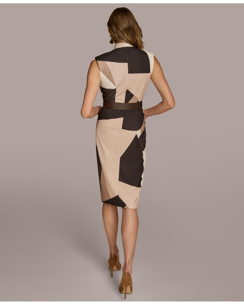 【Donna Karan New York】Belted Sleeveless Sheath Dress 29454003_fpx.tif?$filterlrg$&
