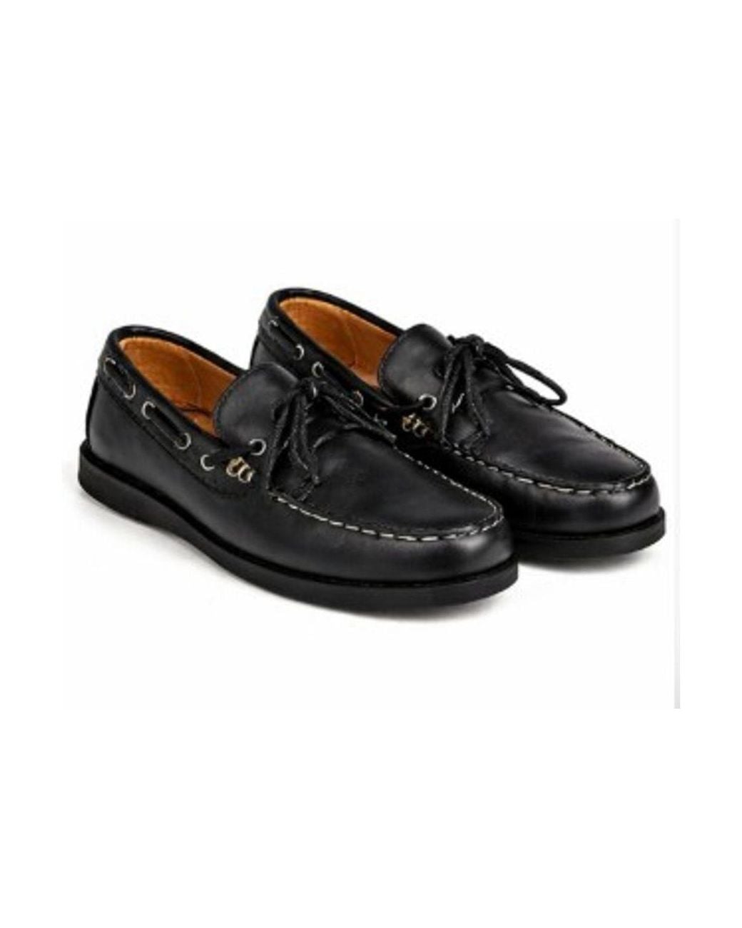Quoddy Black Canoe Shoe for men