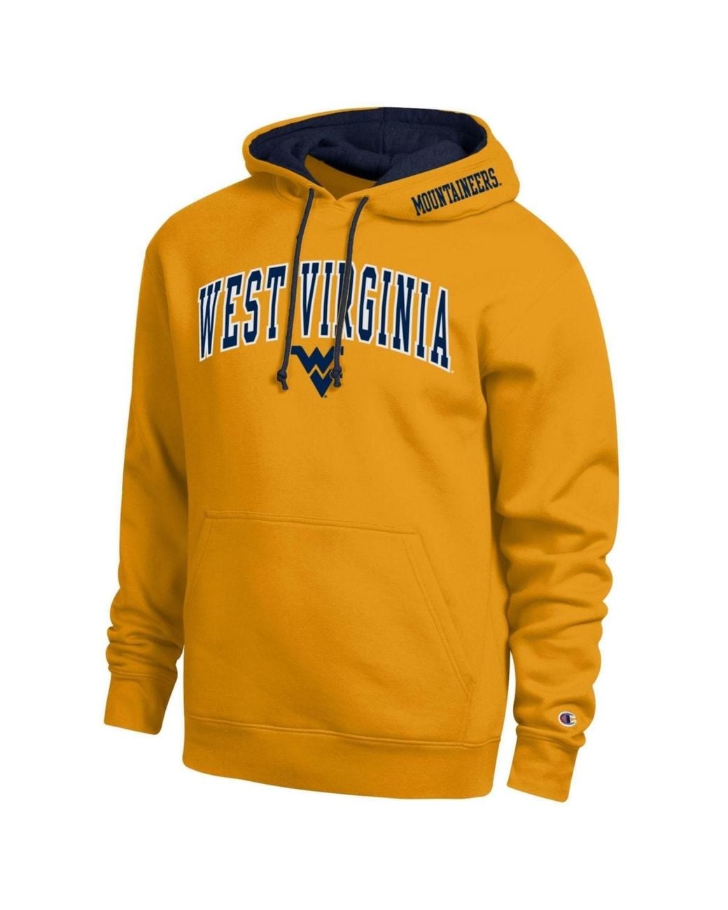 Champion West Virginia Mountaineers Arch Tackle Twill Hoodie in Yellow ...