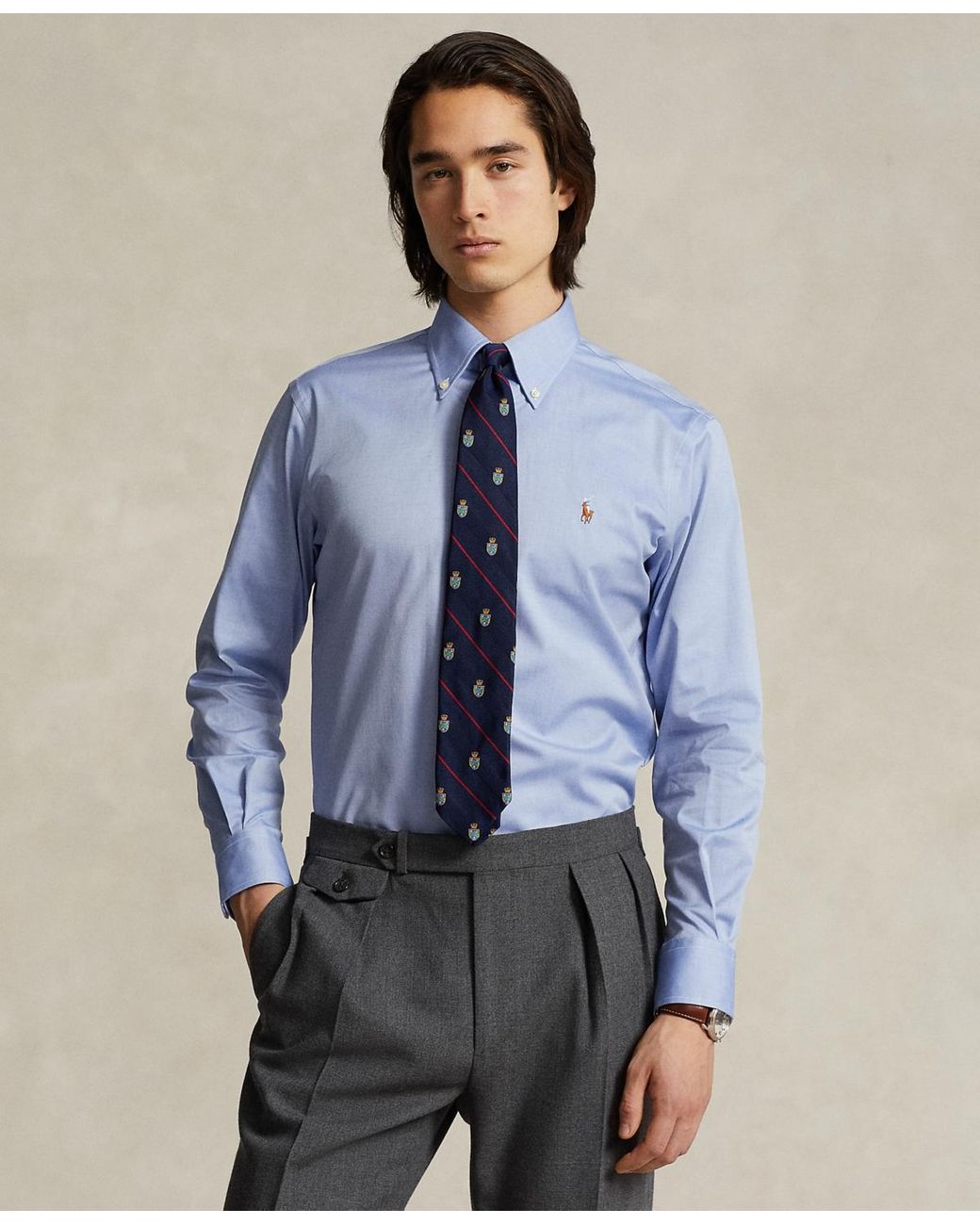 Polo Ralph Lauren Purepress Cotton Oxford Shirt in Blue for Men | Lyst
