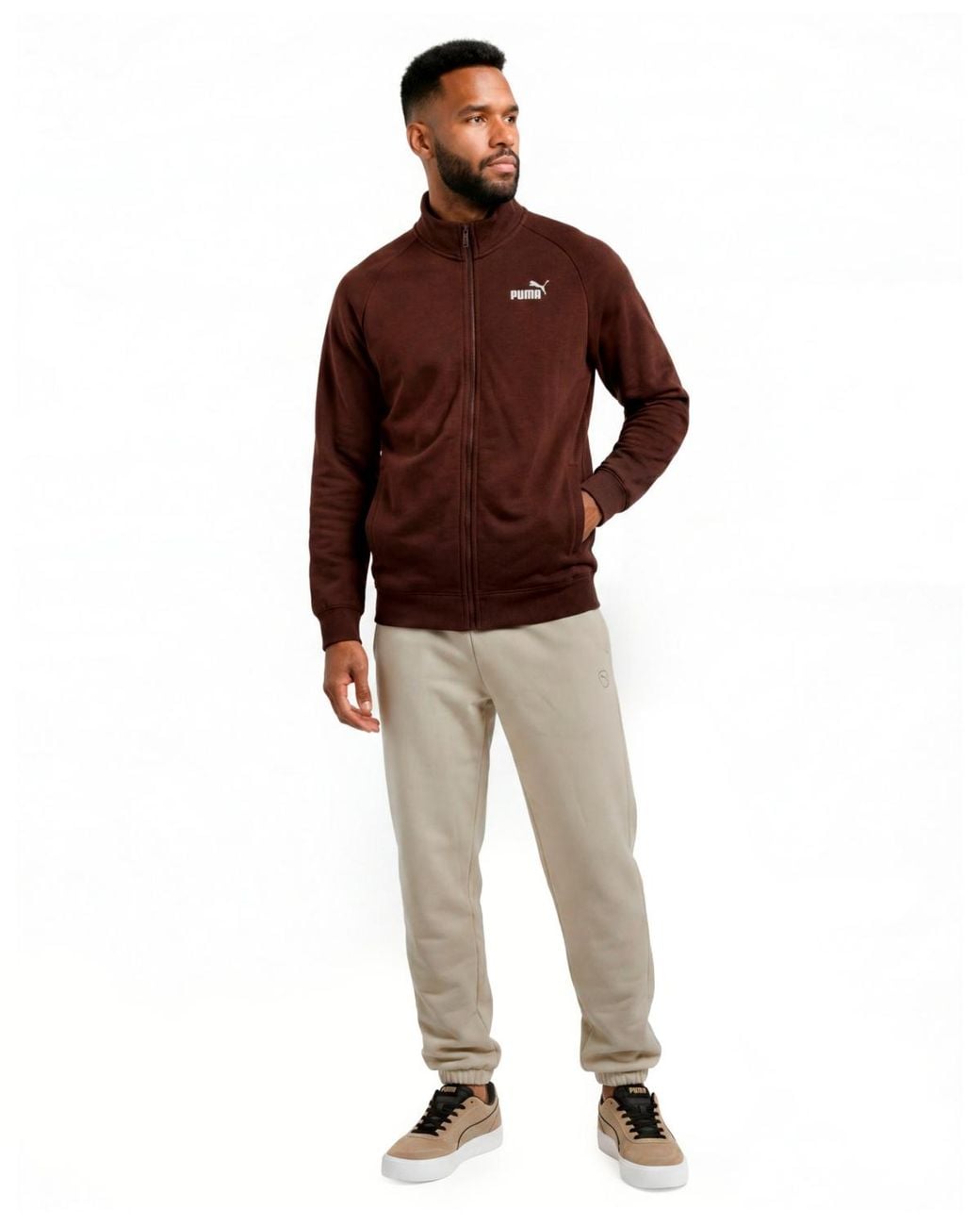 PUMA Red Zip Front Track Jacket for men