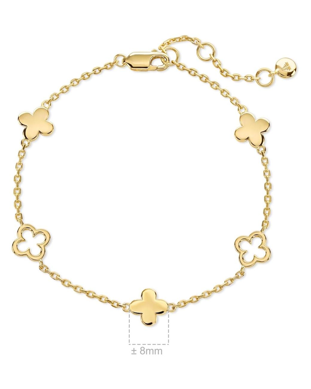 DEVATA Metallic Clover Chain Bracelet