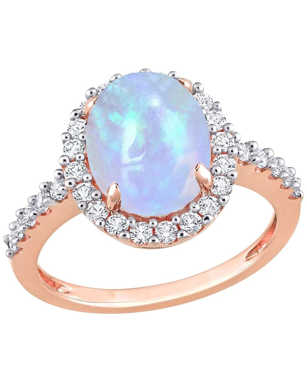 Macy's Blue Opal Halo Ring