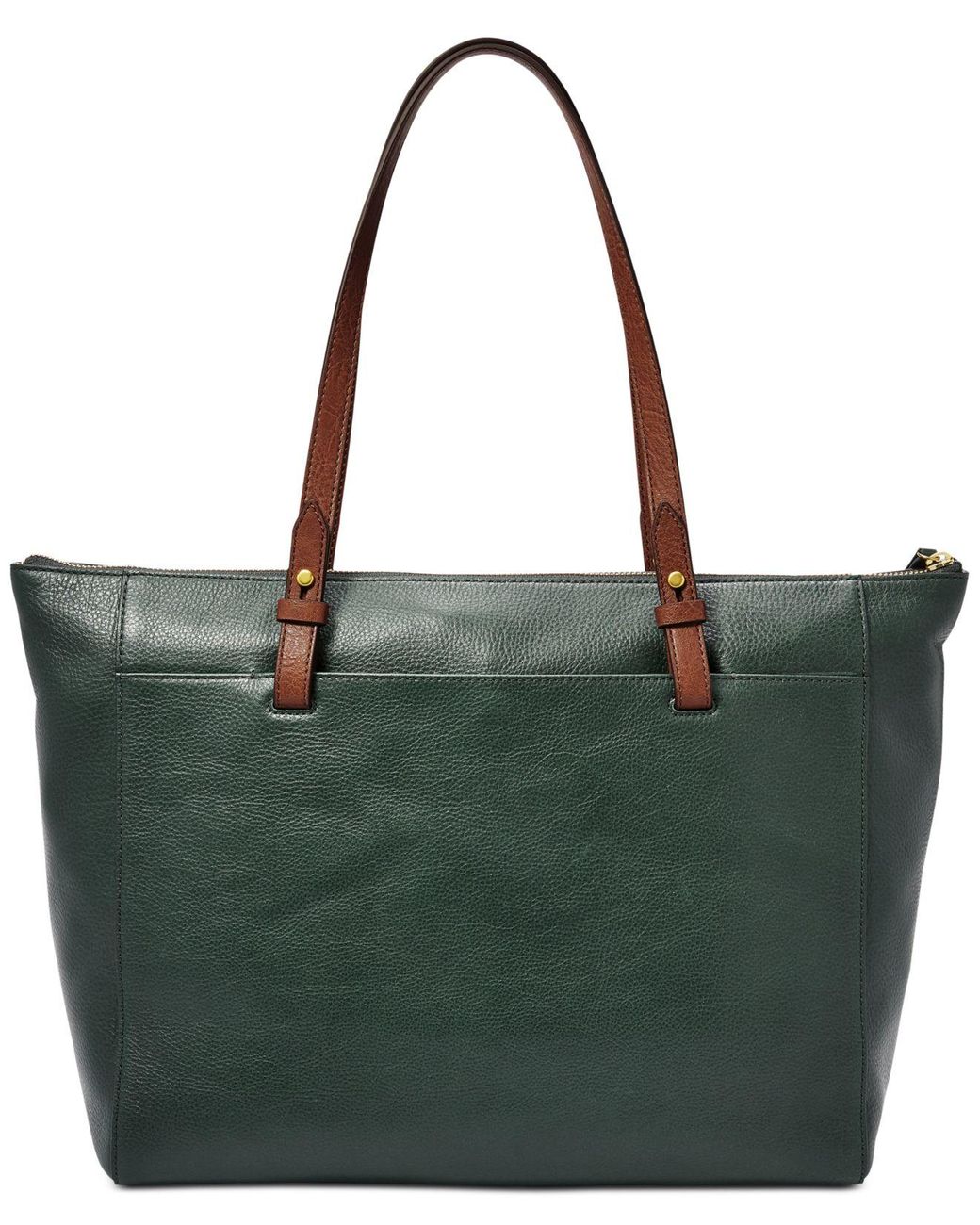 Fossil rachel leather top tote with zipper