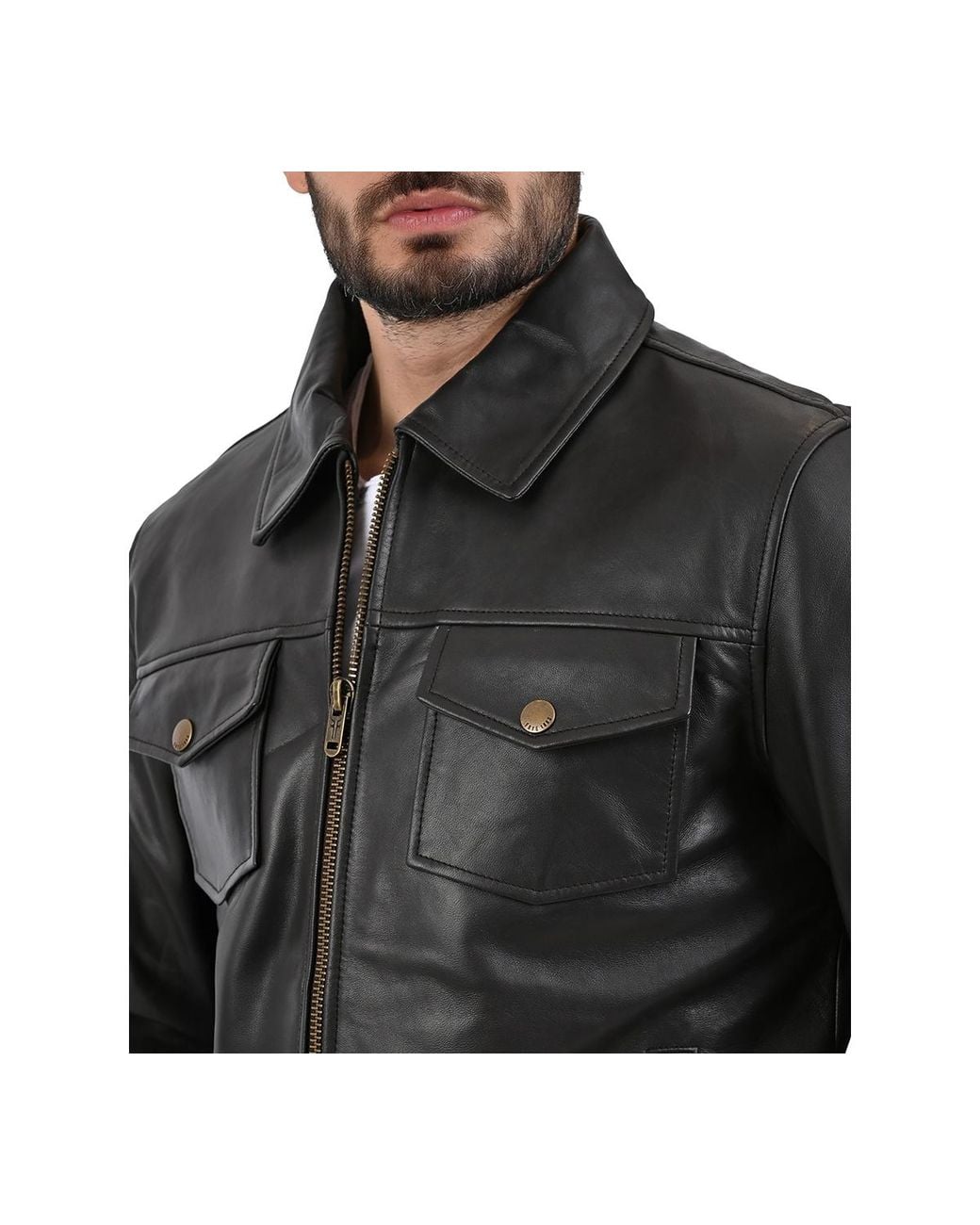 Frye Black Regular-fit Collared Neck Jacket for men