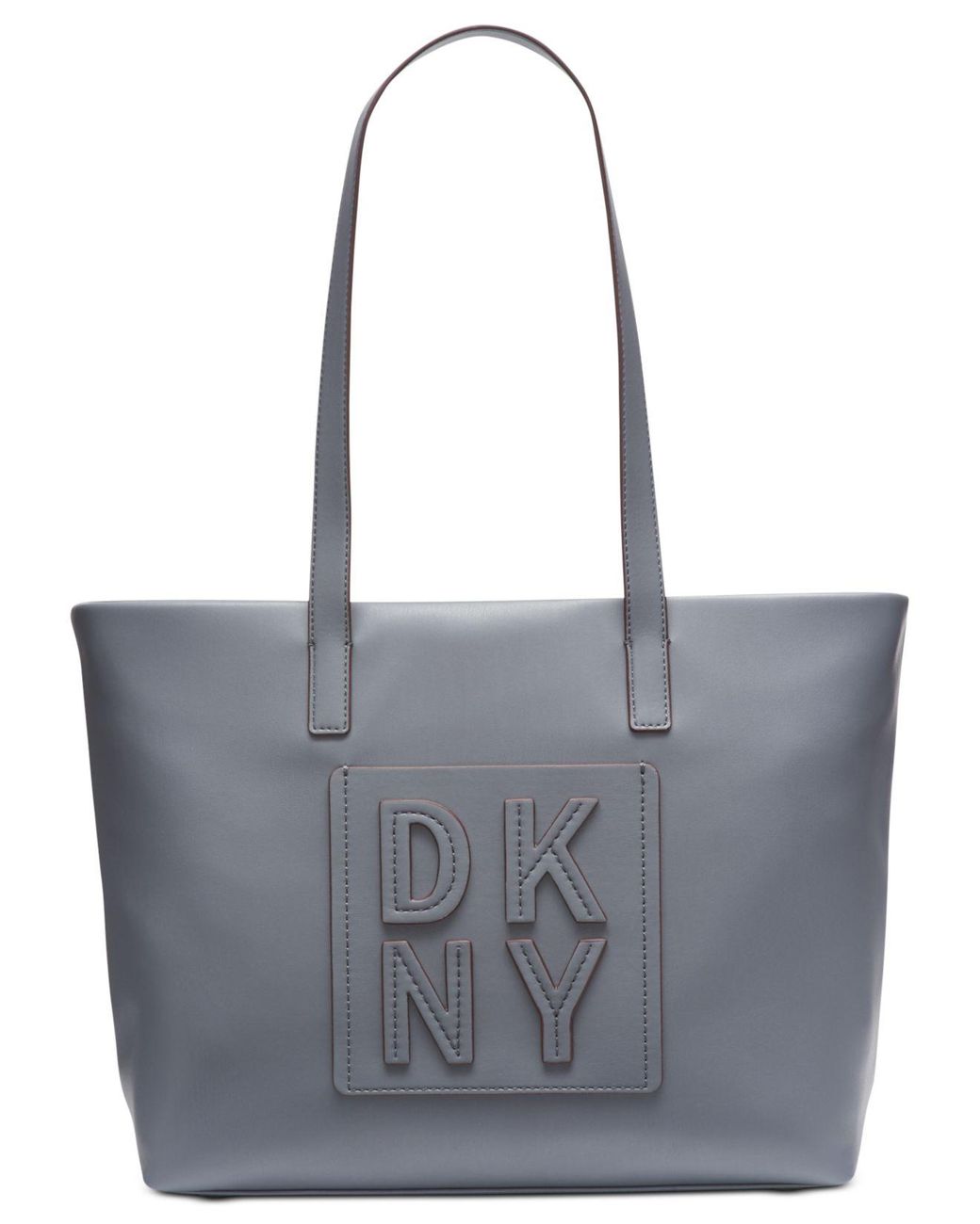 DKNY Tilly Stacked Logo Top Zip Tote, Created For Macy's in Gray Lyst