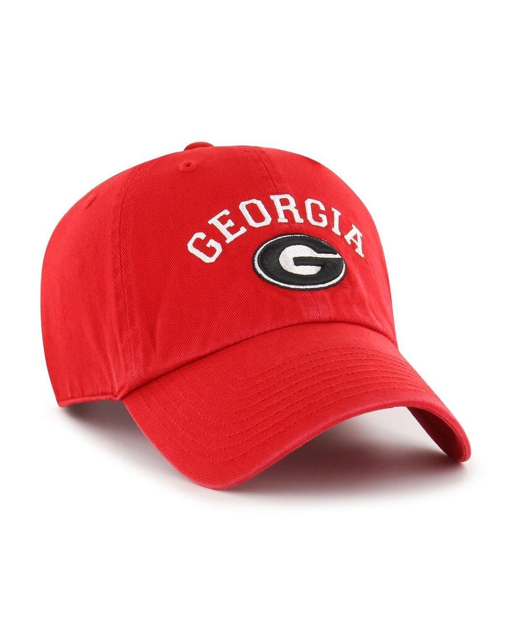 '47 Red Georgia Bulldogs Classic Arch Clean Up Adjustable Hat for men