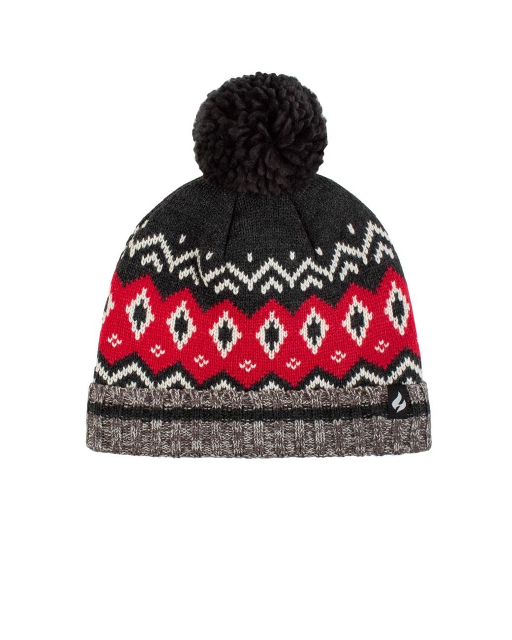 Heat Holders Red Dylan Patterned Hat for men