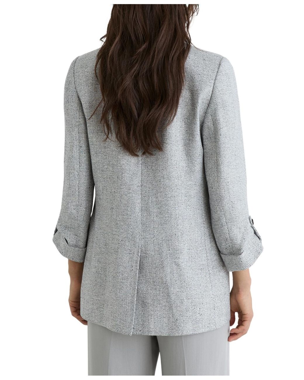 Reiss Gray Meryl Db Textured Jacket