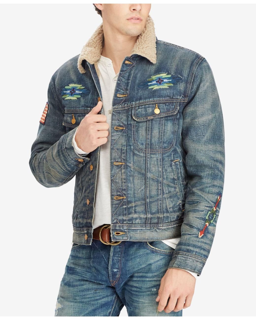 Polo Ralph Lauren Men's Fleece-lined Denim Jacket in Blue for Men | Lyst