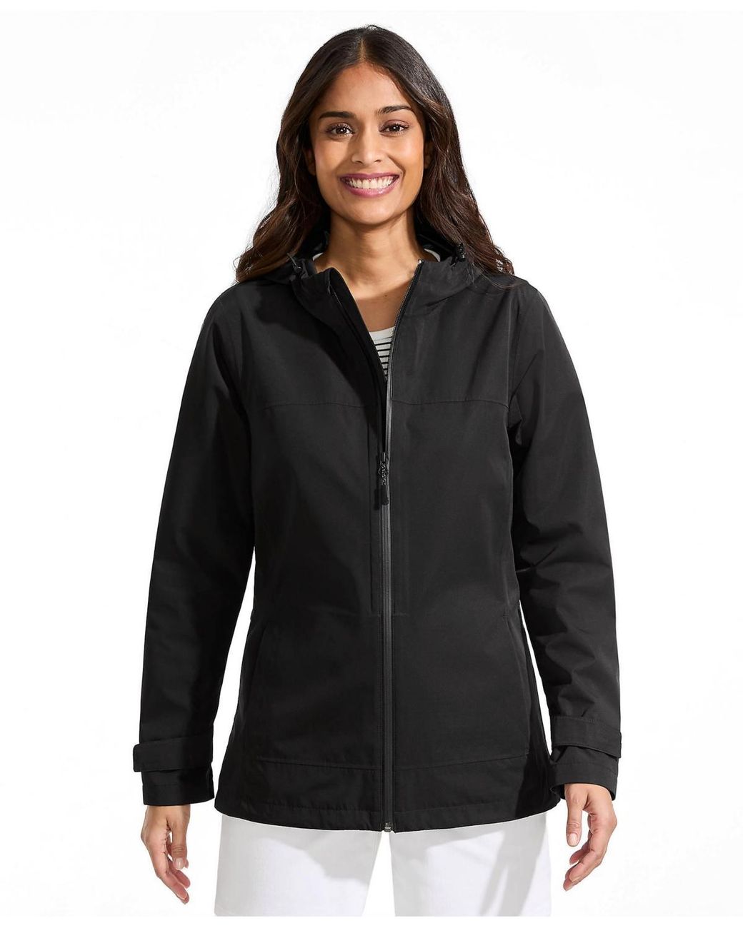 Lands' End Black Rain Jacket