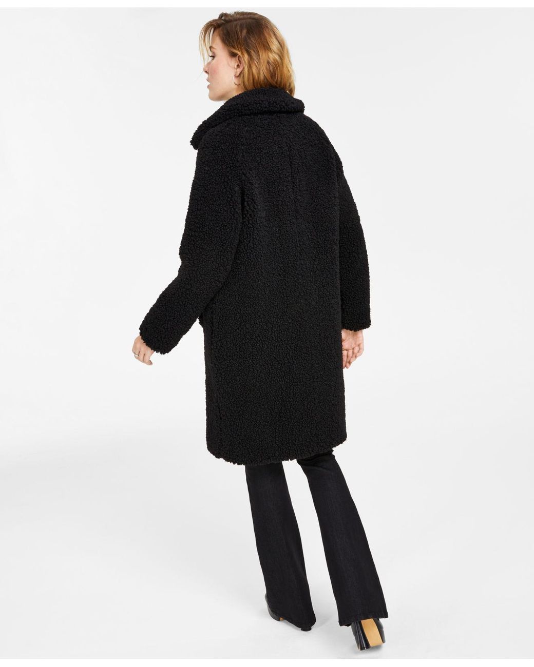BCBGeneration Notch-collar Teddy Coat 