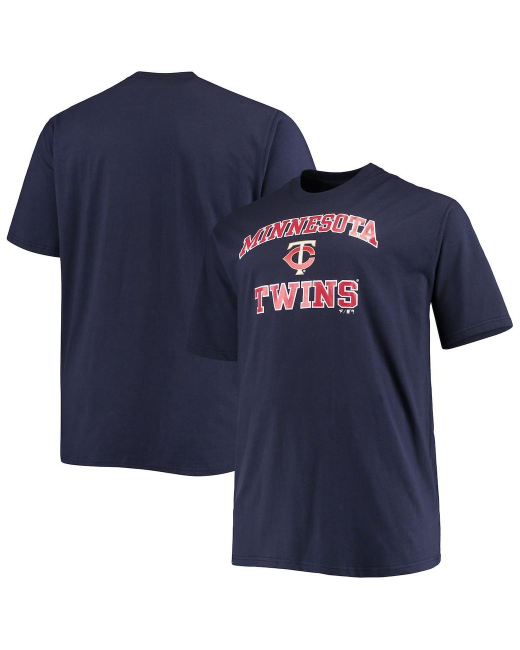 Fanatics Men's Branded Navy and Heathered Gray Minnesota Twins Big and Tall  Colorblock T-shirt - Macy's