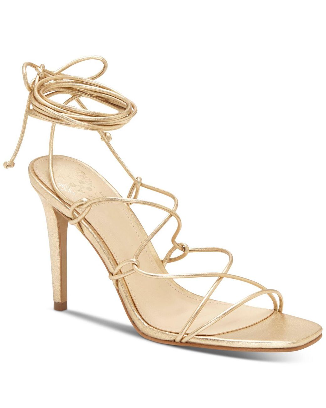 Vince Camuto Leather Natola Strappy Dress Sandals in Gold (Metallic) | Lyst