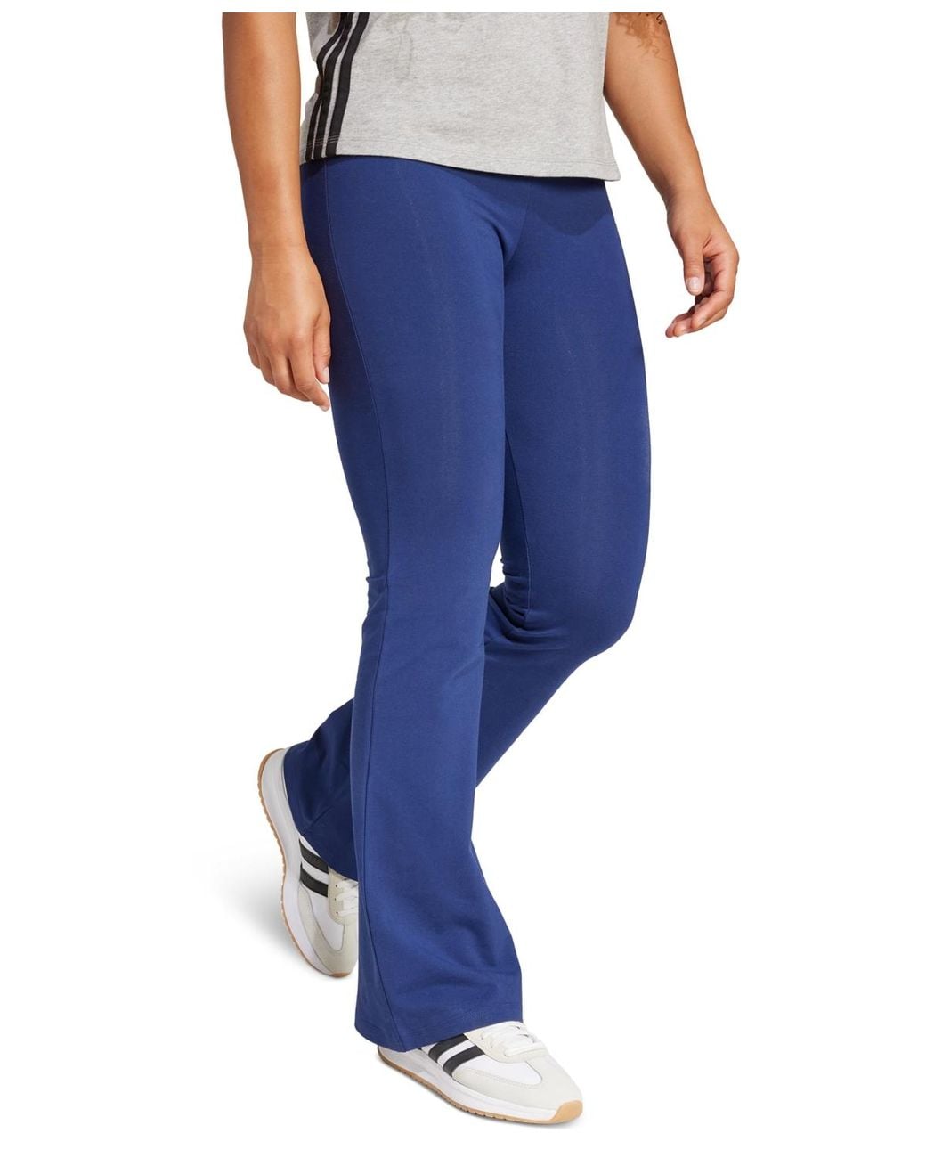 Adidas Blue Essentials Small Logo Flared leggings