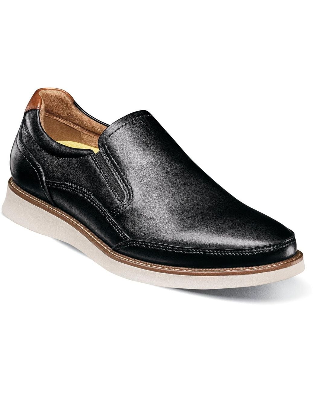 Florsheim Black Launch Moc Toe Slip On Sneaker for men
