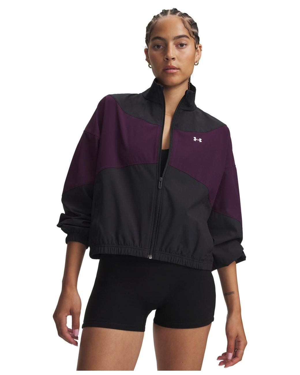 Under Armour Blue Logo Rival Woven Jacket