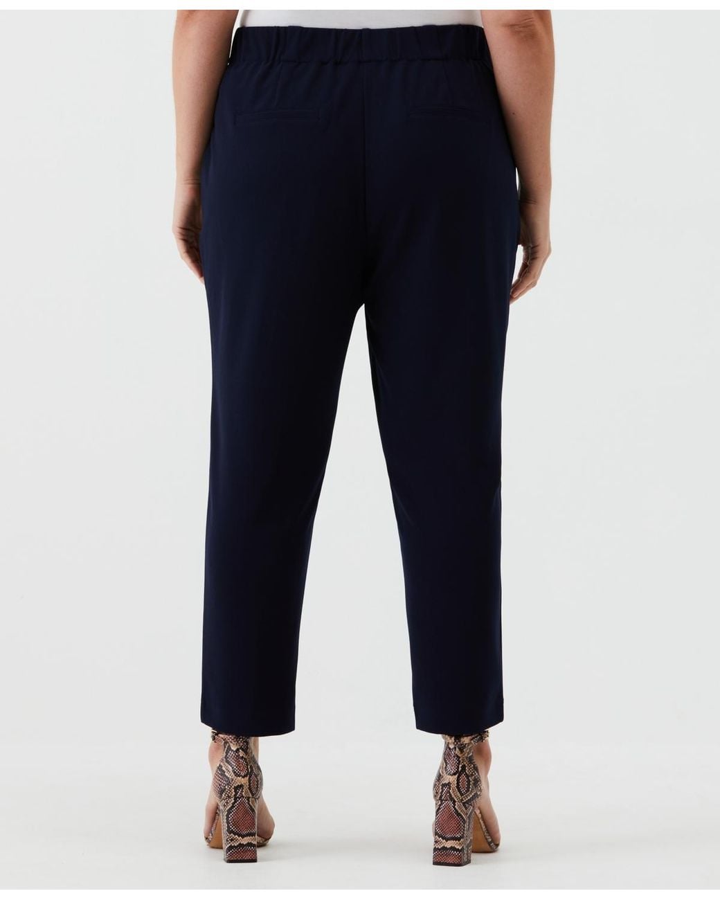 Rafaella Blue Plus Size Easy Pull On Pants
