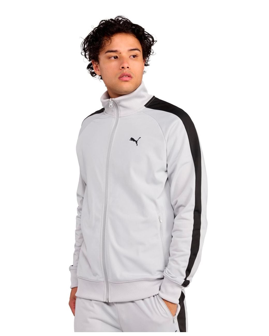 PUMA Gray Essential T7 Full-zip Track Jacket for men