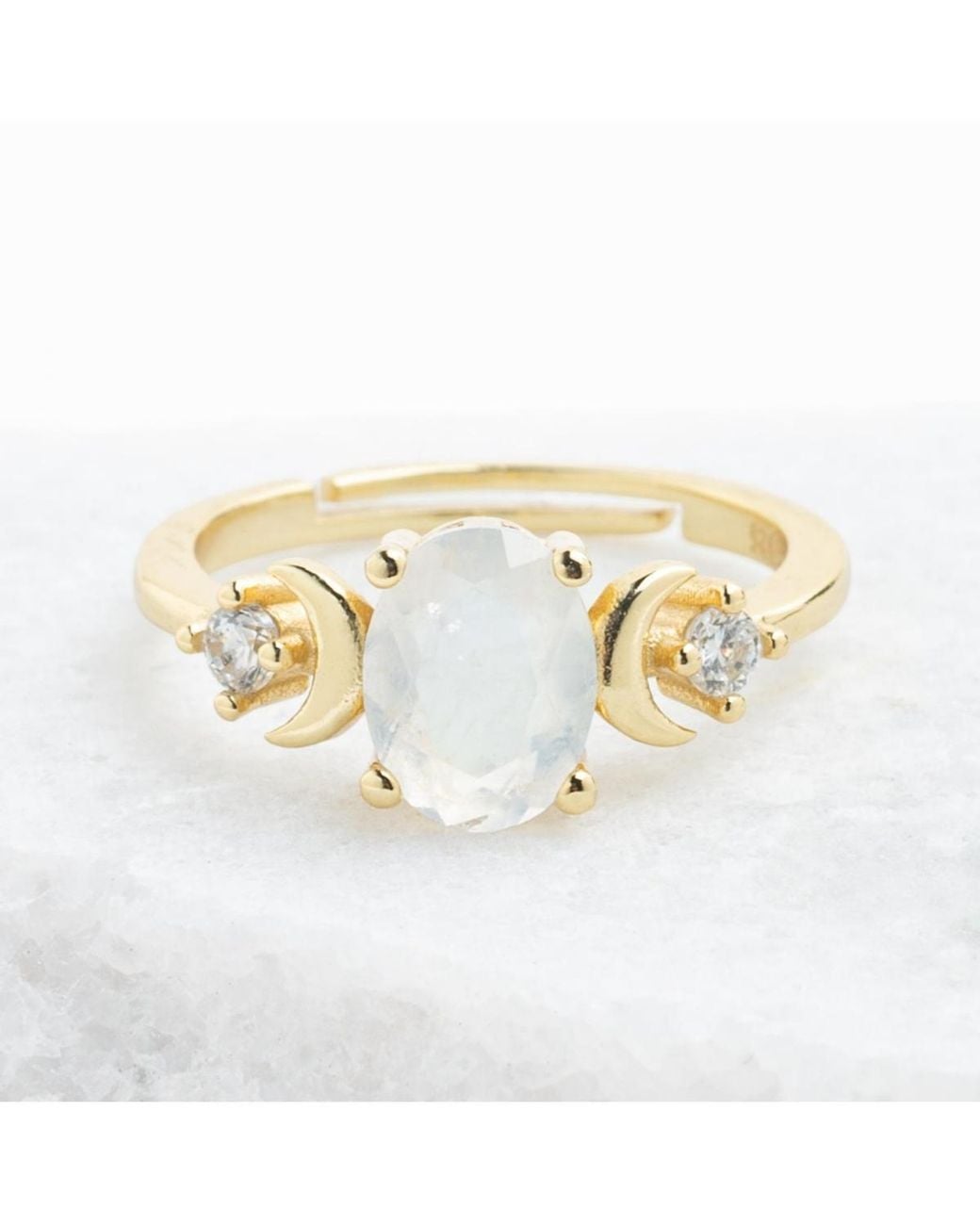 Starfish Project White Starlight Moonstone Ring