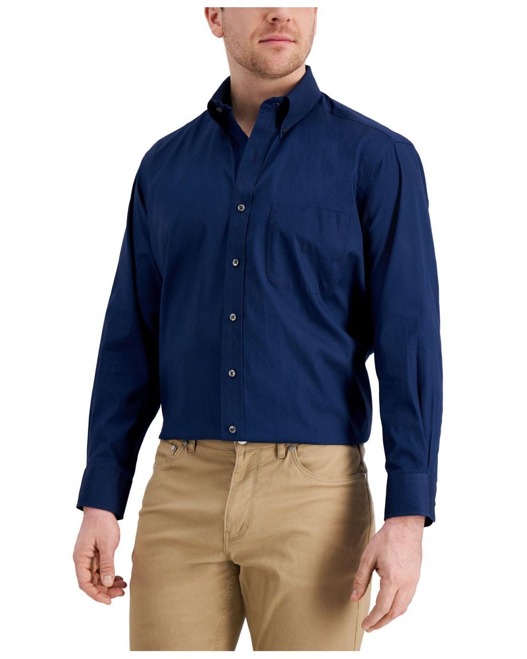 Club Room Regular Fit Cotton Pinpoint Dress Shirt, Created For Macy's