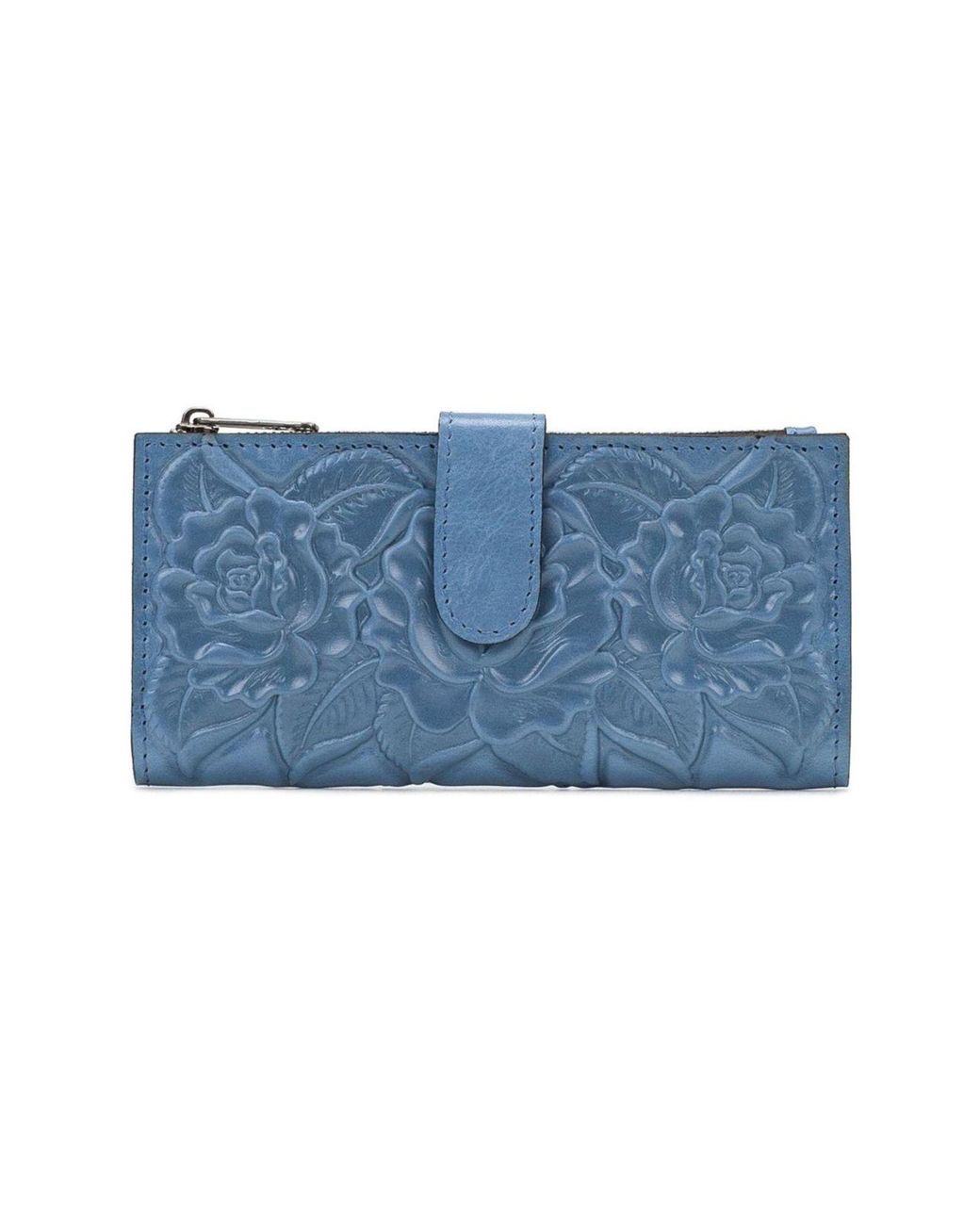 Patricia Nash Nazari Embossed Leather Wallet in Blue Lyst