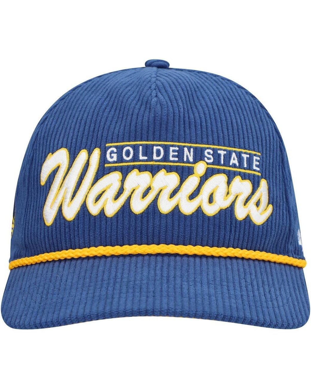 '47 Blue Golden State Warriors Double Header Sidepatch Cord Hitch Adjustable Hat for men