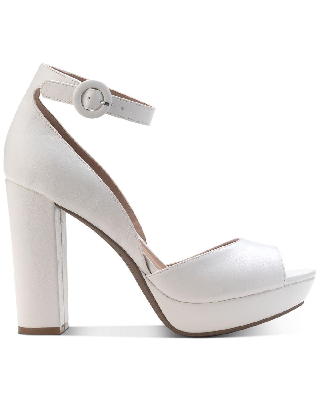 Macy's white store high heels