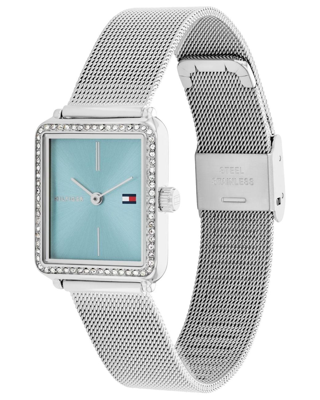 Tommy Hilfiger Blue Quartz -tone Stainless Steel Bracelet Watch