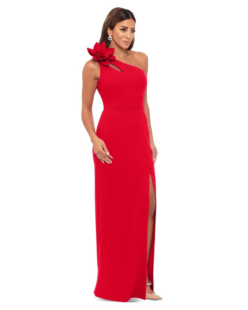 red one shoulder dress macys Red Evening Gowns