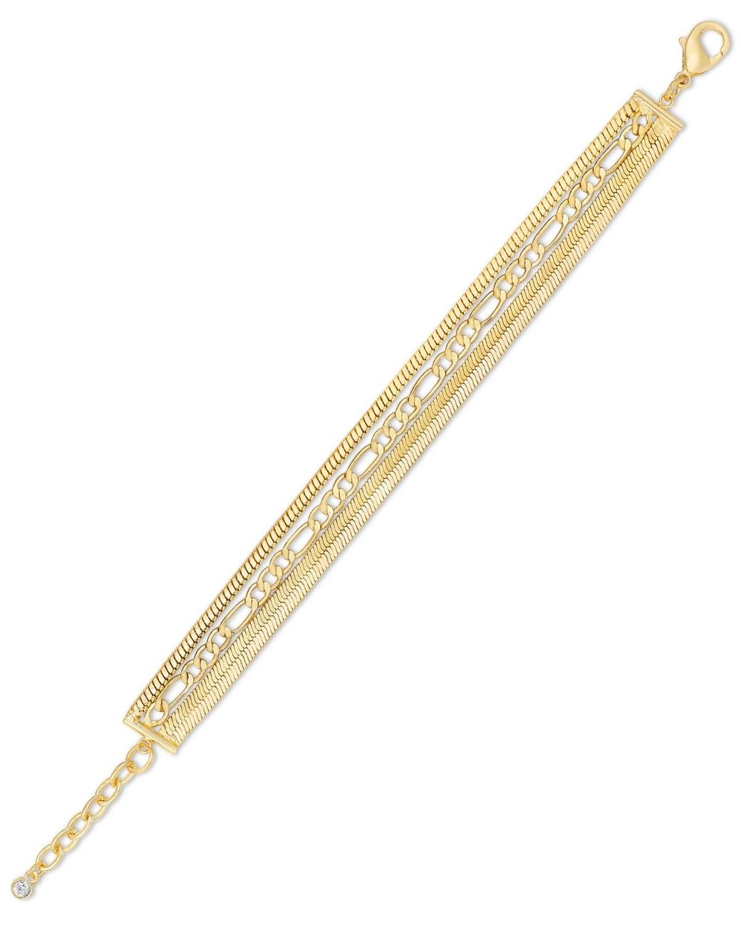 On 34th Metallic Multi-row Bracelet