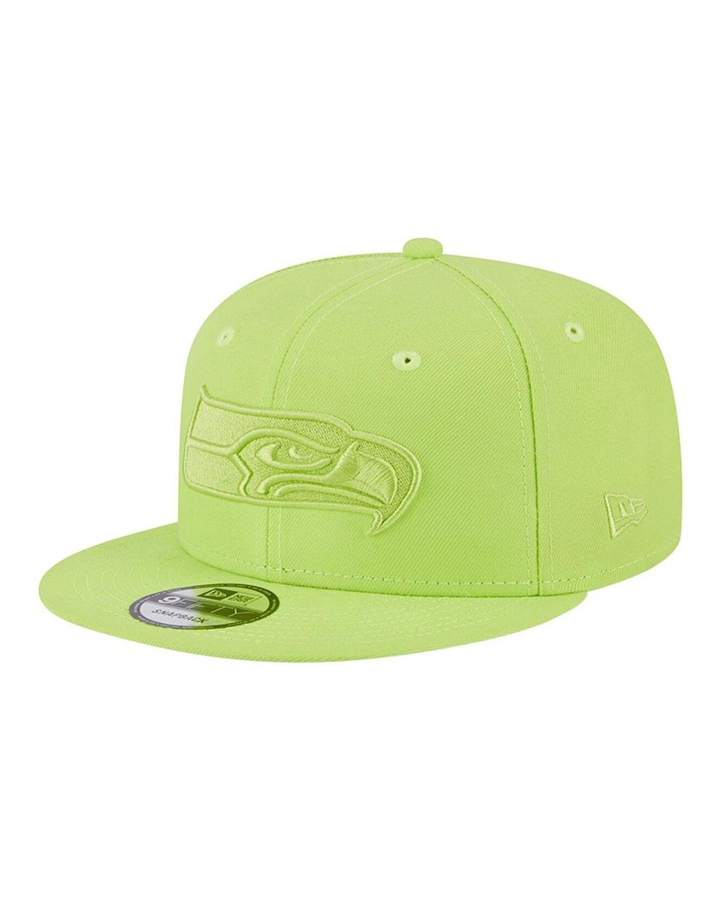 Men's New Era College Navy/Neon Green Seattle Seahawks Blackletter