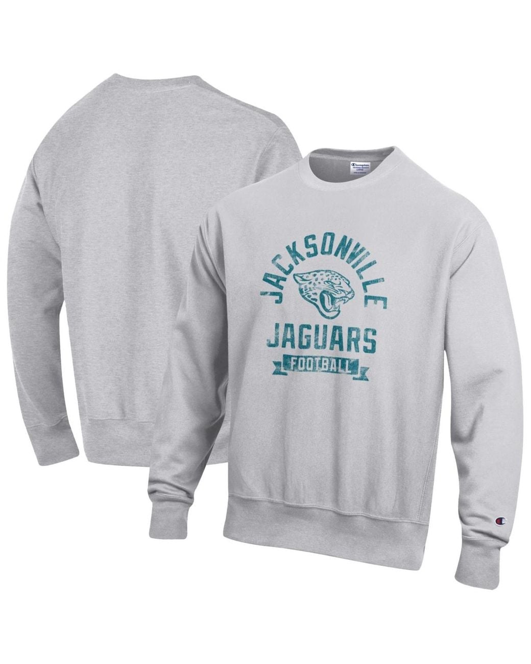 Champion Jacksonville Jaguars Reverse Weave Fleece Pullover Sweatshirt ...