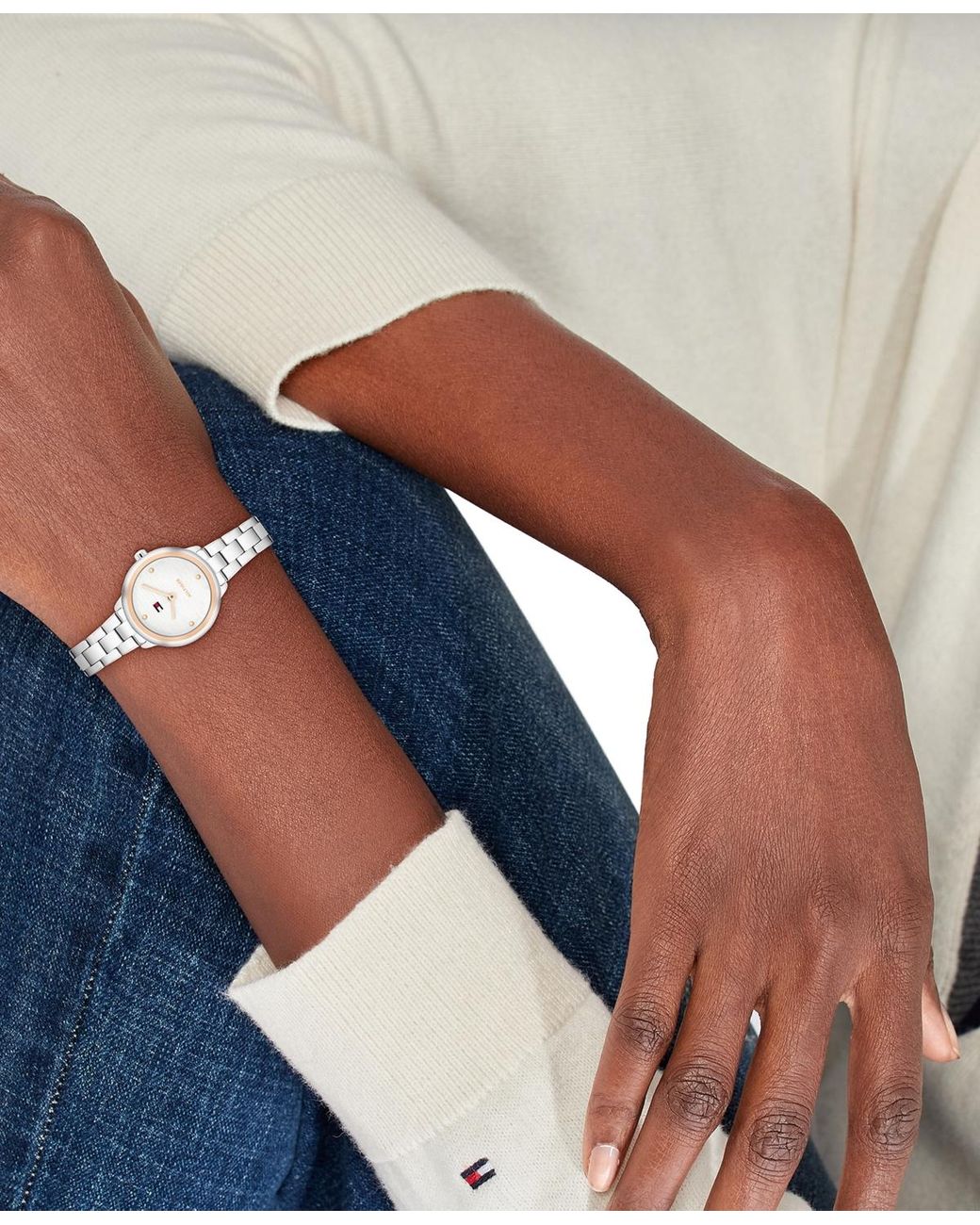 Tommy Hilfiger Metallic Quartz Tone Stainless Steel Bracelet Watch