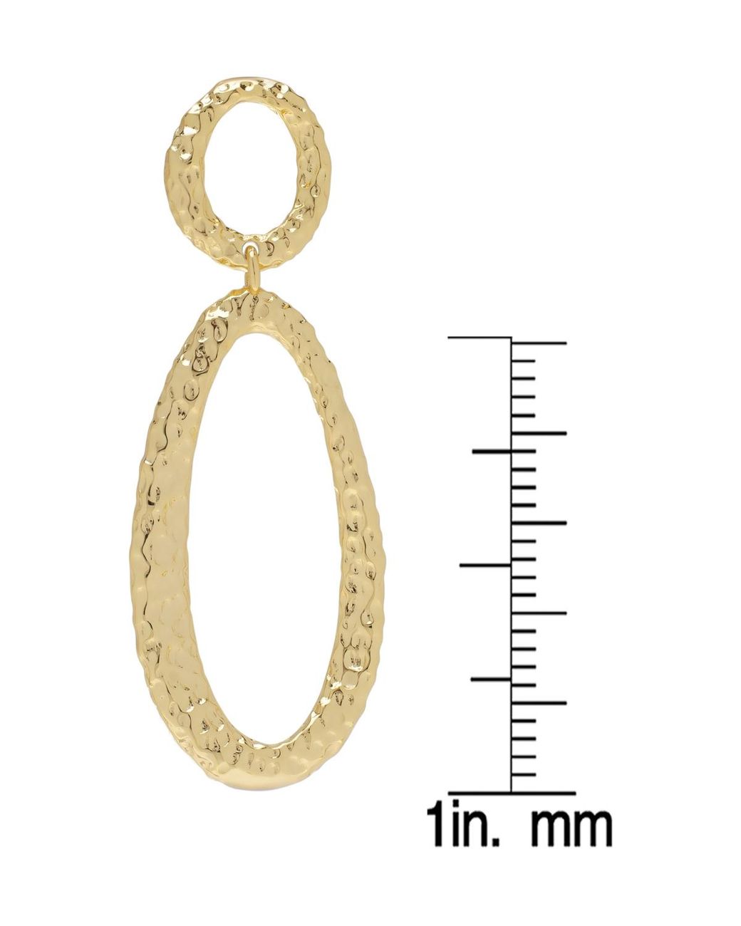 Macy's Metallic Oval Drop Stud Earrings