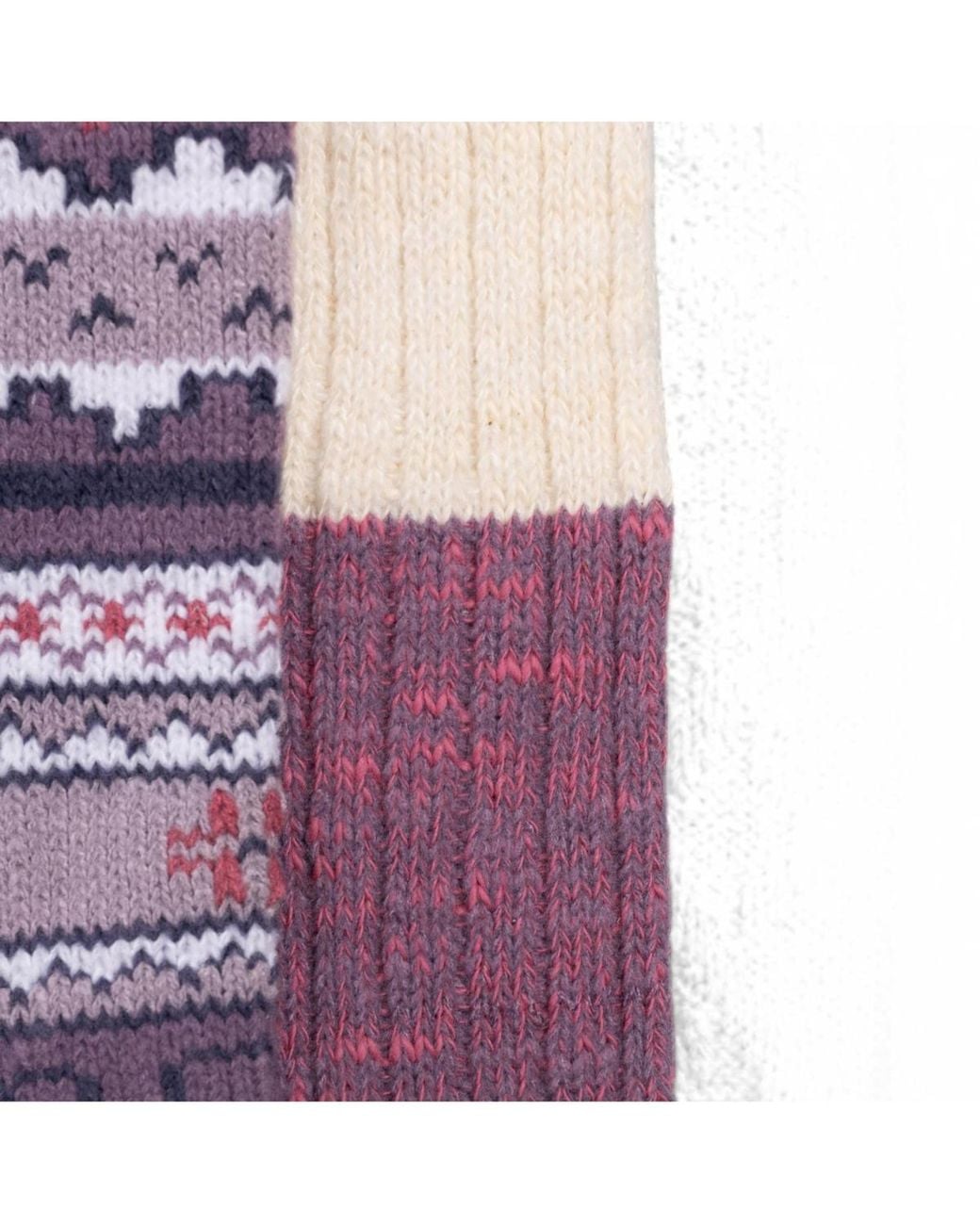 Muk Luks Purple Boot Socks