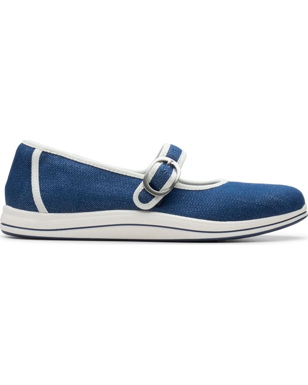 Clarks Blue Breeze Janey Round Toe Flats