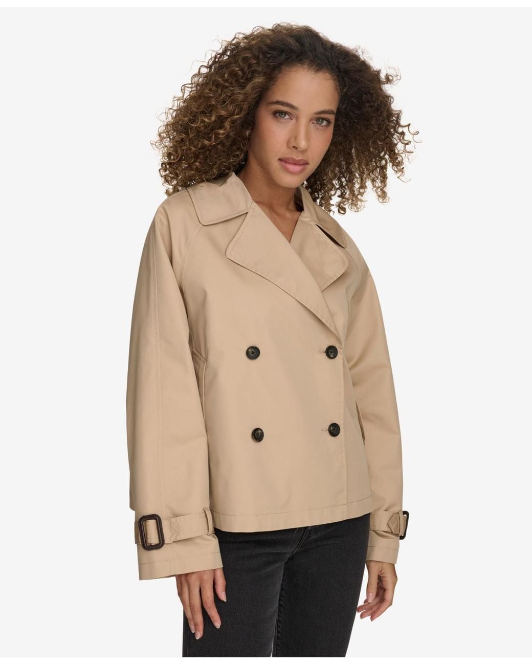 Levi's Natural Regular Short Double Breasted Trench Coat