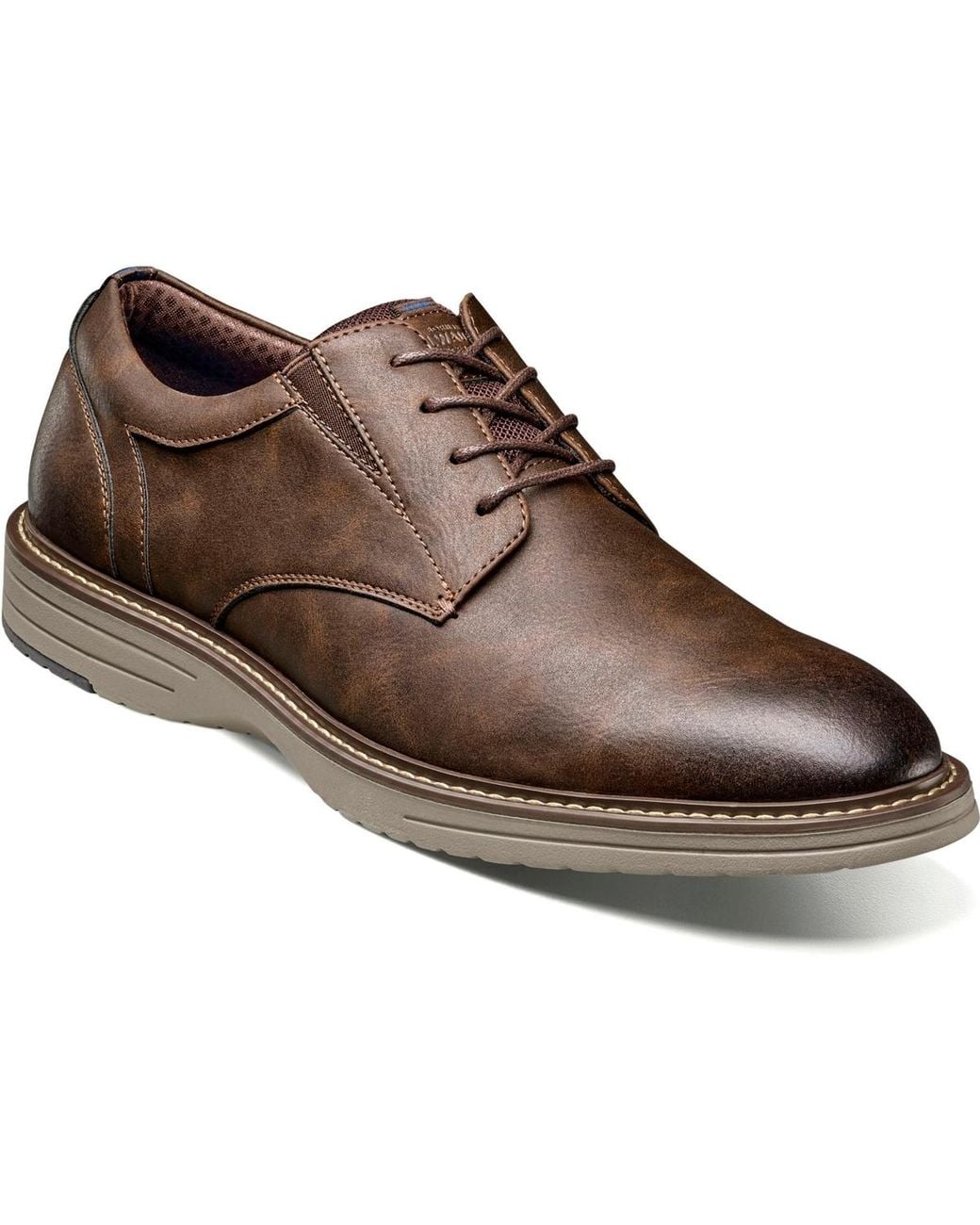 Nunn Bush Brown Gates Plain Toe Oxfords for men