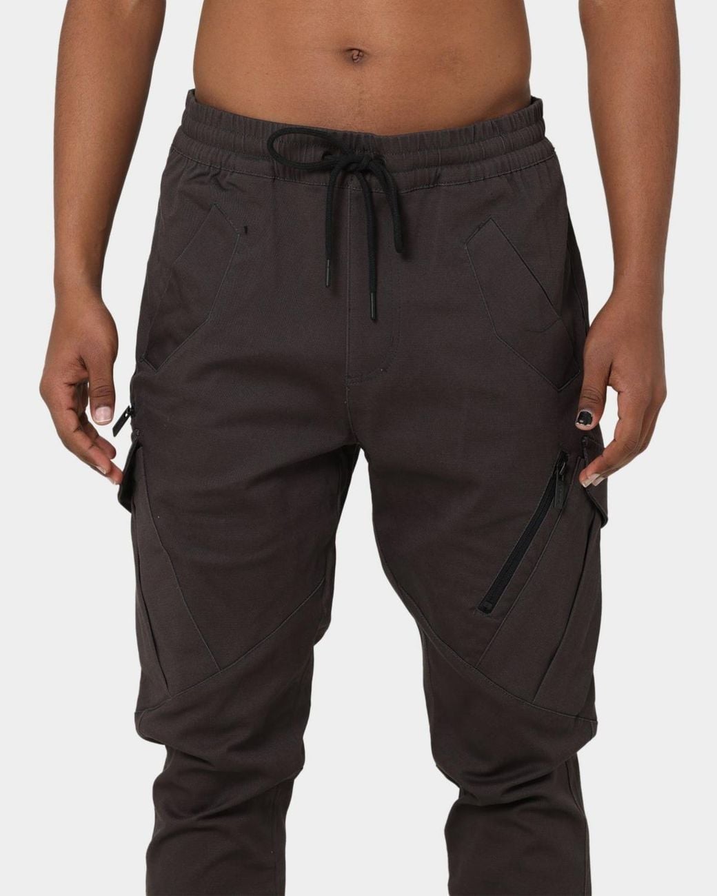 carre Black Evolution Cargo joggers for men