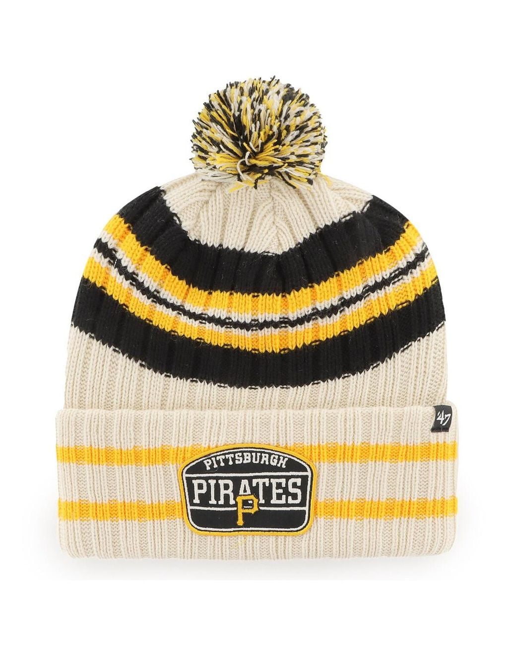 '47 Yellow Pittsburgh Pirates Home Patch Cuffed Knit Hat for men