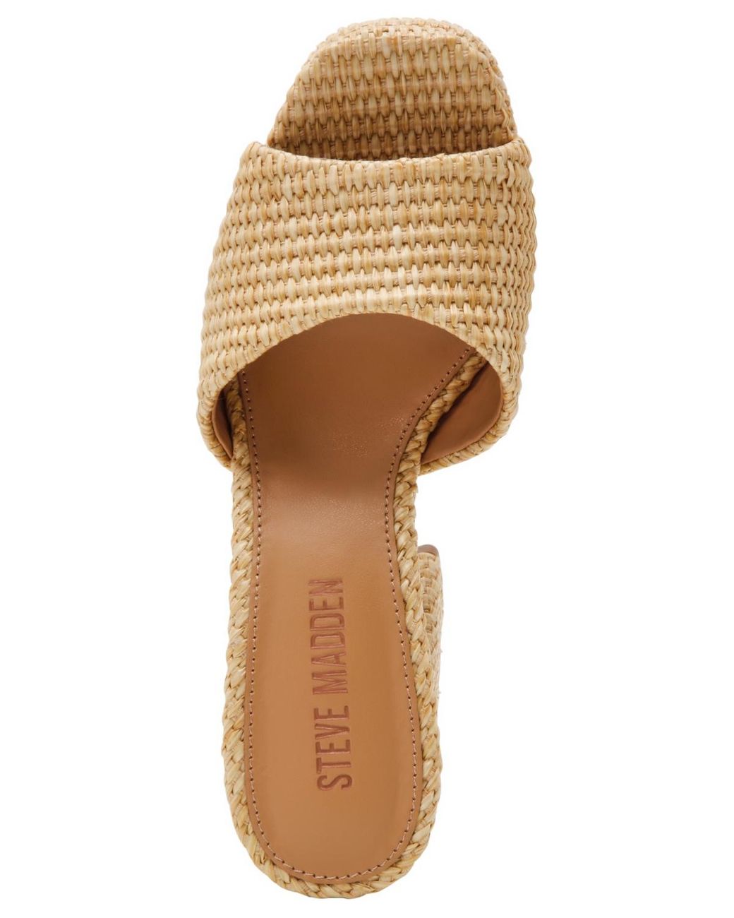 Steve Madden Natural Joel Platform Block Heel Dress Sandals